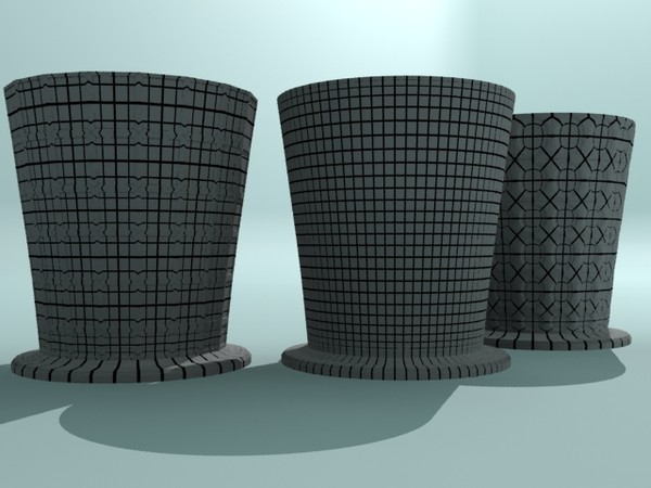 3d waste bins model - Chrome Waste Bin by christiano247